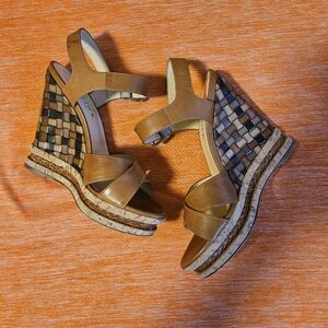 Marvin K Wedges Platform Sandals -Size 7.5 (7-1/2)